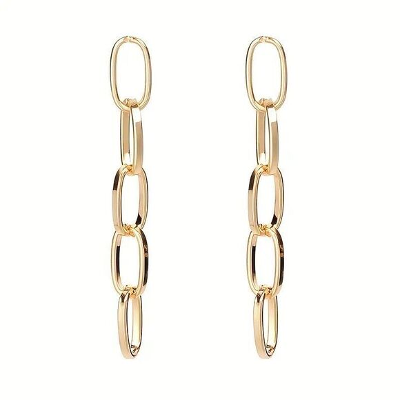 Beautiful Link Dangle Earrings - Picture 2 of 4